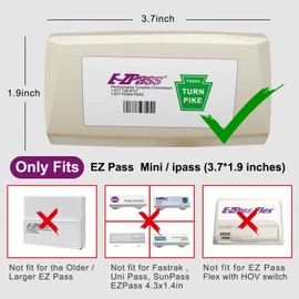 Zeyitian EZ Pass Holder with Super Strong Suction Cups for Windshield. Ezpass Holder Toll Pass Transponder iPass Holder (Black, 1pack)