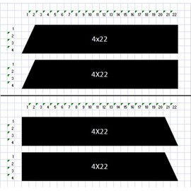 4 Inch Pickup Truck Fender Hash Mark Double Bars Racing Stripes Vinyl Decals, Fits Chevy Silverado and Most Cars and Trucks, Driver Side, White