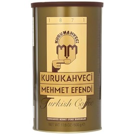 Kurukahveci Mehmet Efendi Turkish Mocha - Traditional Coffee Enjoyment from Istanbul - Intensive Aromatic & Finely Ground - Perfect for Cezve Preparation (1 x 500 g, Mocha)