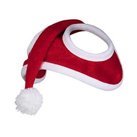 HORZE Christmas Santa Cap | Slip-On Horse Halter Cover with Fleece Trim - Red - One Size