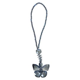 BYOBYO Crystal Glass Butterfly Shape Car Hanging 7.8in Car Rear View Mirror Hanger with Butterfly Shape Pendant