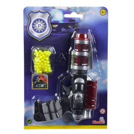 Simba 108022557 Space Pistol with Ammunition, 3-Way Assorted, Only One Item Delivered, 100 Balls, 18 cm, Toy Weapon, from 3 Years