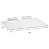 STORE FIXTURES DIRECT Large Clear Acrylic Slatwall Shoe Shelf, 6"