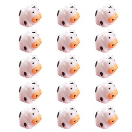 Toddmomy Miniature Cow Figurines : 15pcs Mini Cow Figures Cute Animal Toys Set Cow Collection Playset Birthday Desk Decoration