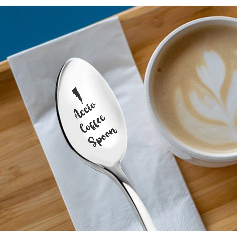 Accio Coffee Cuchara grabada | Regalo para amantes del té