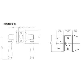 Designers Impressions 3 - Villa Oil Rubbed Bronze Entry Lever with Matching Single Cylinder Deadbolt Combo Packs Keyed Alike (We Key Lock Orders Alike for Free)