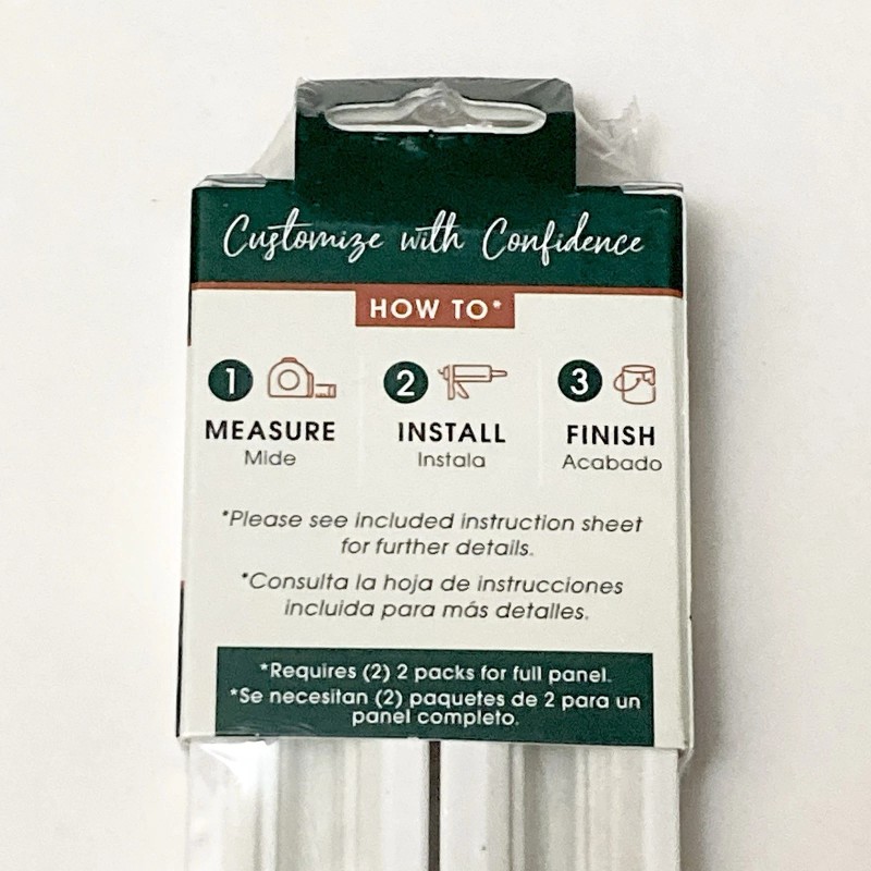 Build and Batten 2-Pack 12" Wall Panel Rail Kit White