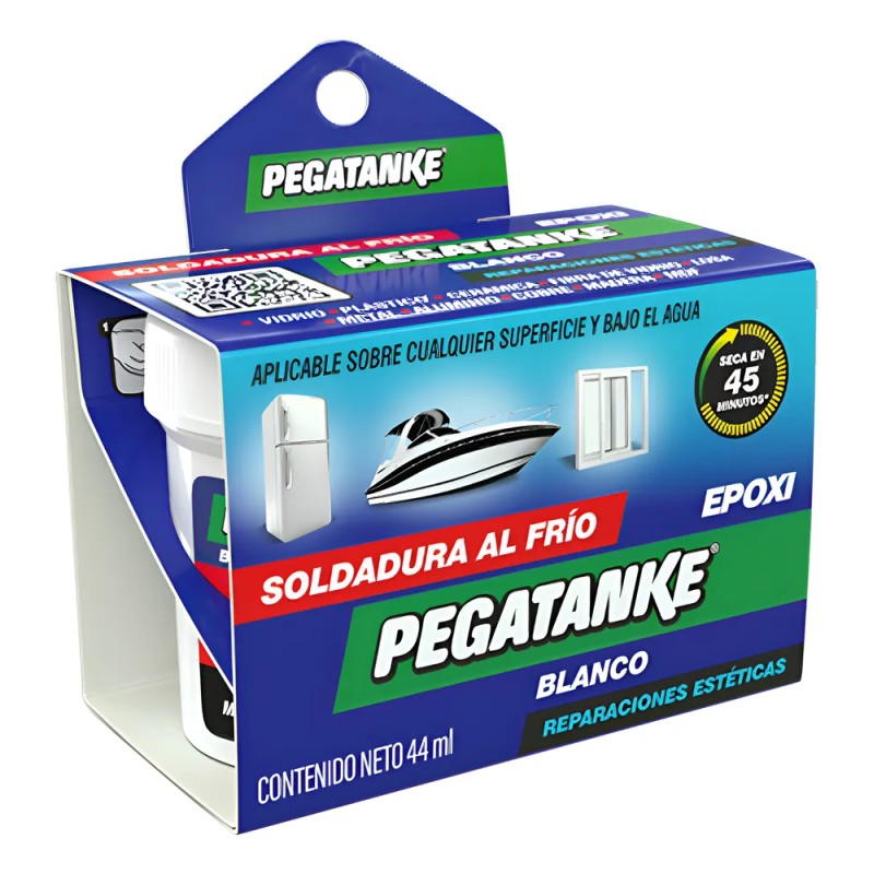 Epóxico Blanco Soldadura Al Frío Epoxi 44ml Pegatanke Acero