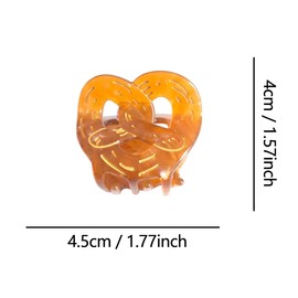 Novelty Brezel Bread Hair Clip,Cute Acetate Claw Clips,Small Bread Hair Clips for Women,Small