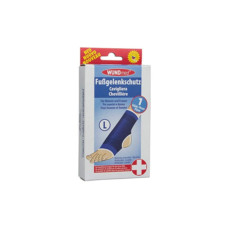 Wundmed 04-004L Ankle Protection Clinically Tested/Washb L, Blue