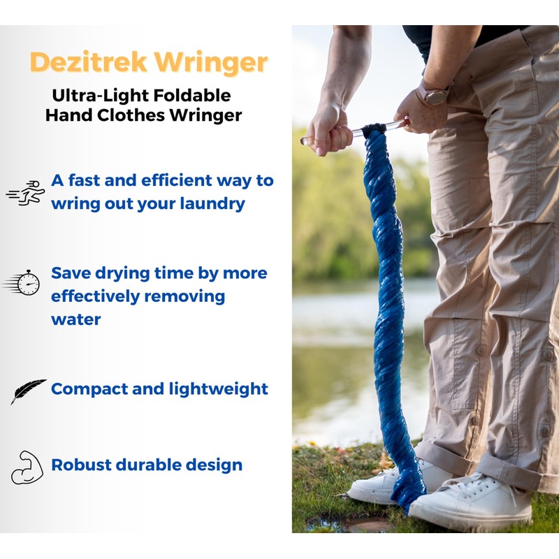 Dezitrek Ultra-Light Clothes Wringer – 2025 Upgraded Version with Wider