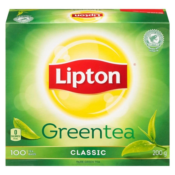 Lipton Green Tea for a refreshing and uplifting sensation 100% Rainforest Alliance Certified 200 g 100 tea bags