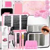 QUKLOGEN DIY Fluffy Lash Extension Kit 966Pcs with Bottom Lashes