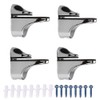 huaaiji 4Pcs Glass Shelf Bracket Adjustable Glass Shelf Bracket for