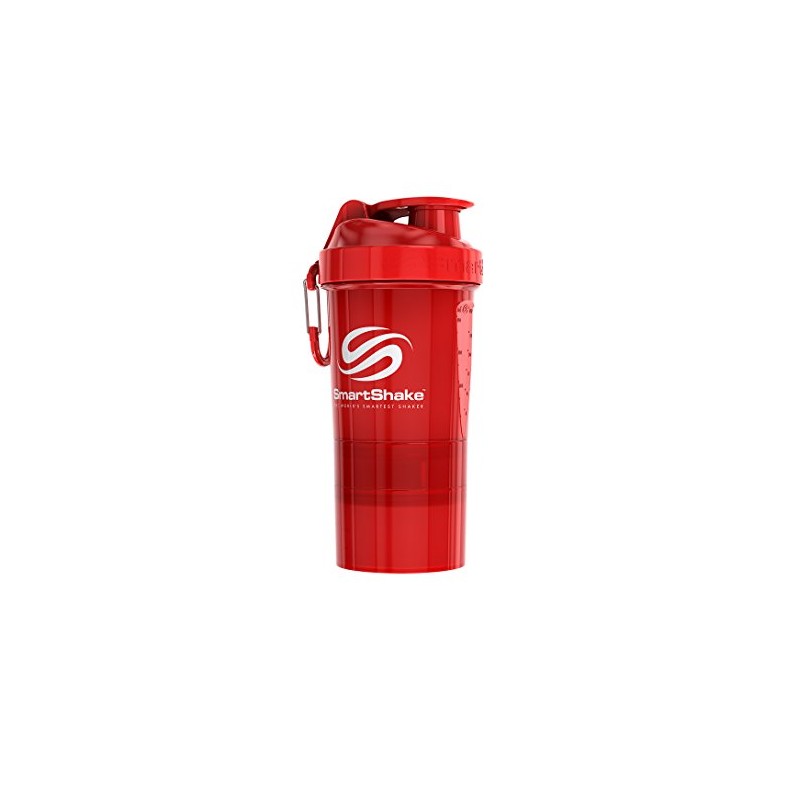 SmartShake KSS0014 Protein Shaker Bottle, Neon Red