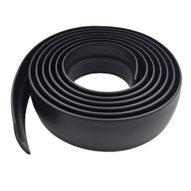 ZEYUE Flexible PVC T-Molding Transition Strips for Hard Wood Floor,Laminate,Tile,LVP. Vinyl Flooring Edging Trim 118" L × 1.97" W,Black