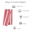 Encasa XO Cotton Napkins Set of 6 Roma Red Stripes