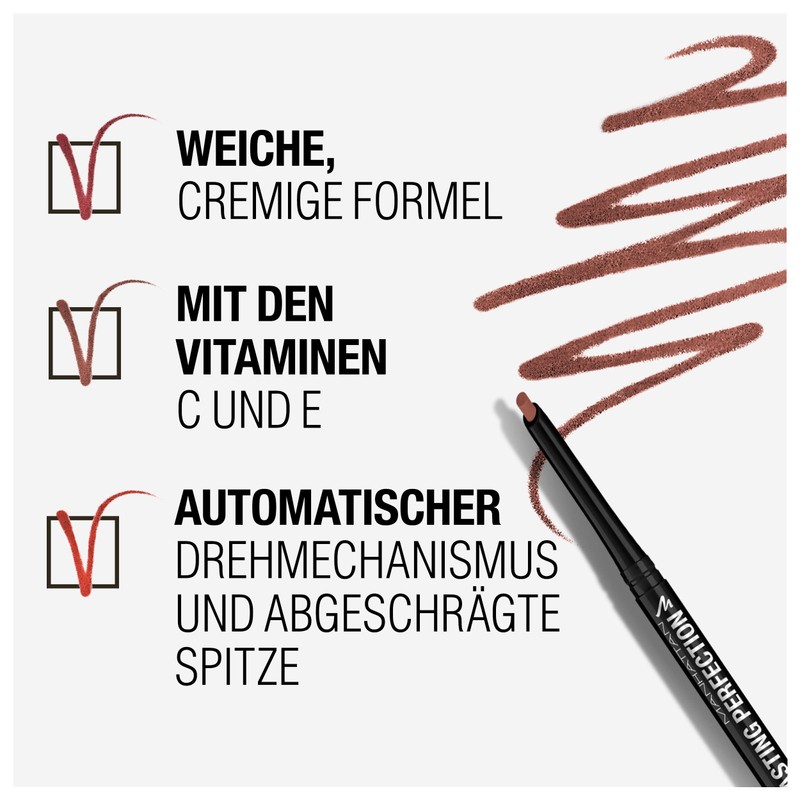 Manhattan Lasting Perfection Lip Liner Colour 59 G Spice, Long-Lasting