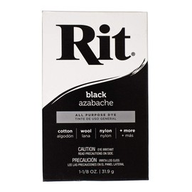 All Purpose Concentrated Rit Dye Powder Single Pack for Clothing, Décor, and Crafts – Black