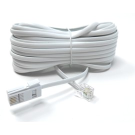DRUT 10m, RJ11 to BT, 4 Pin Male to Male Rollover Cable Modem Router Lead Cord VDSL/ADSL (not for telephone) (33ft)