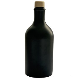 Oil Bottle 500 ml Oil Dispenser Stoneware Black with Spout Bottle Made in Germany