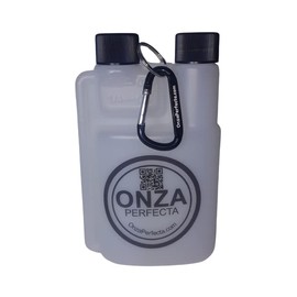 Onza Perfecta 8 oz Contenedor de plastico con taza medidora 8 oz / 237 ml. Mosqueton incluido. ENVIO GRATIS.