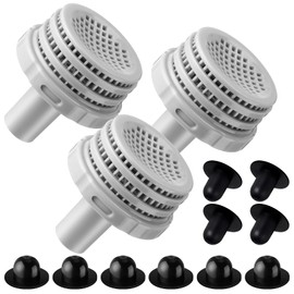Pushglossy 13 Pcs Swimming Pool Water Jet Connectors Replacement Parts Kit Small Strainers with Pool Outlet Strainers, Inlet Nozzles and Hole Plugs, 1.25 Inch Fittings with 10 Pcs Rubber Plugs