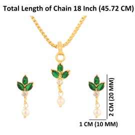Efulgenz Indian Cubic Zirconia CZ Crystal Faux Pearl Pendant Chain Necklace Jewelry for Women, not known