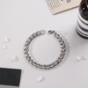 Cuban Link Chain Bracelets for Men Stainless Steel Silver Mens