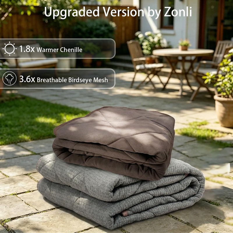 ZonLi 20lbs Weighted Blanket for Adults Sleeping, Double-Sided All Season