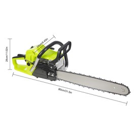 58CC Gas Chainsaws,2 Stroke Bar Power Chain Saws,20 Inch Handed Petrol Gasoline Chain Saw,2-hole silencer & manganese steel for Forest Harvesting,Cutting Wood, Pruning Branches,Gardening,Woodworking