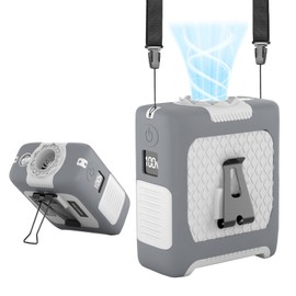 Waist Fan, Belt Fan, 2026 Improved 5-in-1, Instant Cooling, 10,000 mAh Large Capacity, 5 Levels of Powerful Air Flow Adjustment, LED Surge Display, Small, Lightweight, Quiet, USB Type-C Rapid Charging, Waist Fan, Portable Fan, Outdoor Work/Outdoor/Constr