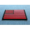 Ivamis Red Black American Flag Patch- 3x2 inch - P3448
