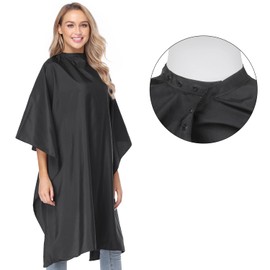 Capa de peluquero impermeable de 119,4 x 139,7 cm para hombres, capa de nailon profesional de peluquería con cierre a presión, paquete de 2