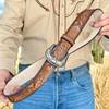 DANIEL'S ARTPLANET Western Belt for Men 1.5” Wide Full Grain