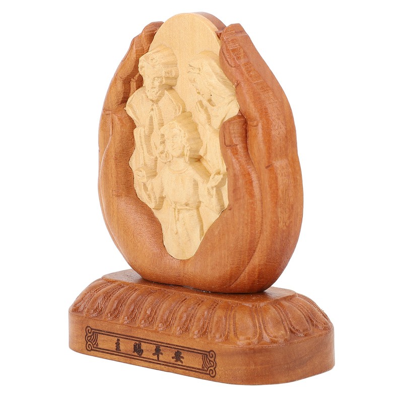 Wooden Holy Family Figurine Statue Exquisite Delicate Durable Stable Beech