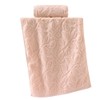 YiLUOMO Pink Embossed Floral Pattern Hand Towel Set of 2