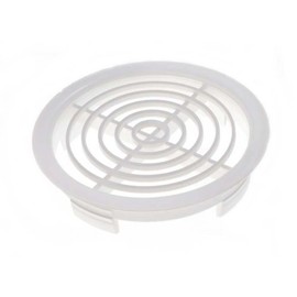 2 x runde Soffit Lüftungsschlitze 70 mm Push Fit Traufscheiben weiß Kunststoff