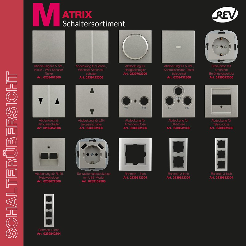 REV Matrix Control Switch Cover Button or A/W Switch Platinum