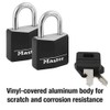 Master Lock Black Outdoor Key Lock, Standard Weather Resistant Padlock