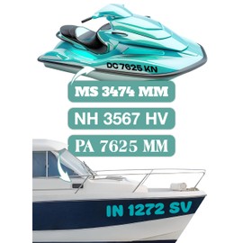 Boat Decals Registration Numbers – Waterproof Custom Boat Stickers for Boat Numbers and Letters | Long-Lasting Vinyl Decals for Identification