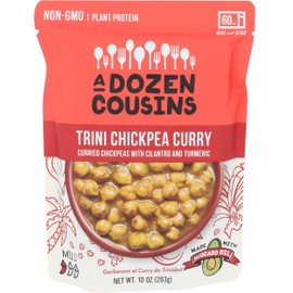 A Dozen Cousins Trini Chickpea Curry, Made with Avocado Oil, Vegan Friendly, Gluten Free & Non-GMO, 10 Ounce (Pack of 6)