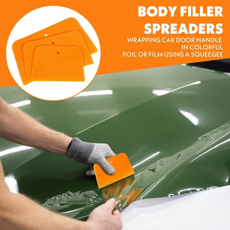 Pack of 6 Automotive Body Filler Spreaders, 4 Inch by