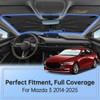 Windshield Sun Shade Umbrella for Mazda 3 2014-2025, Foldable Car