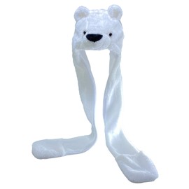 JK Home Kids Teens Hat Gloves Scarf Set Cartoon Fleece 3 in 1 Party Animal Hats Scarf Mitten Gloves with Pockets Warm Plush Hoodie Earflap Beanie