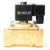 U.S. Solid 1-1/4 inch solenoid valve - brass DC 12