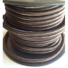 Brown Cloth Covered Cord, 3 Conductor Antique Style Cloth Wire,  Vintage Lights