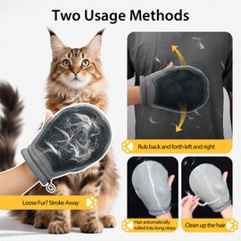 Tierhaarentferner Handsсhuh Doppelseitig Elektrostatischer Haarentfernungshandschuh für Katze & Hund, Antistatischer Fellmagnet für Bettwäsche/Kleidung/Sofa (Wiederverwendbar) - 1 Stück