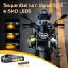 Motorcycle LED Turn Signals Flowing Running Lights for 39-41mm Front