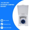 Jadeshay 16amp Socket, 220V-240V Caravan Outdoor Socket Waterproof Mains Flush
